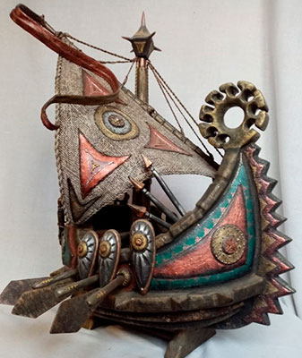 Корабль и Анна Лесняк. Модель макет корабля