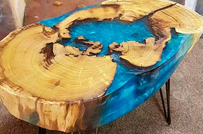 река стол из эпоксидной смолы от Ассамблея ах мир