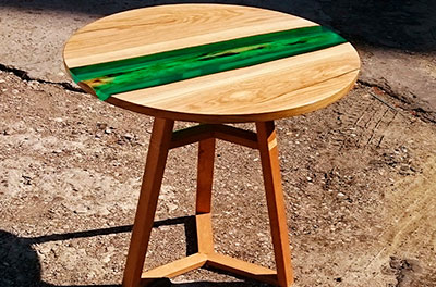 аРека  стол река из эпоксидной смолы от Ассамблея ах мир