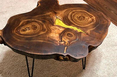 аРека  стол река из эпоксидной смолы от Ассамблея ах мир