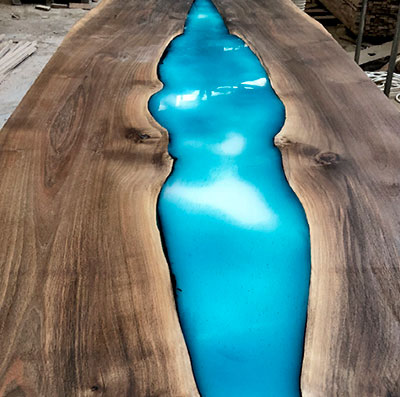 Стол река из эпоксидки Ассамблея Ах мир