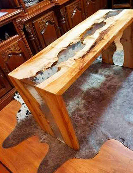 аРека  стол река из эпоксидной смолы от Ассамблея ах мир